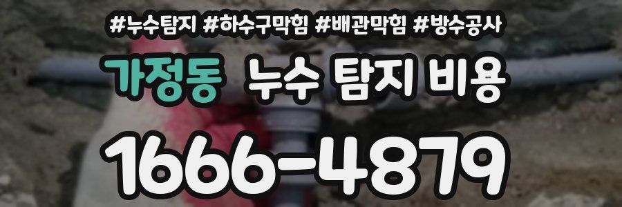 가정동 누수 탐지 비용