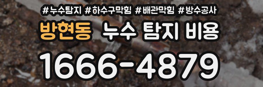 방현동 누수 탐지 비용