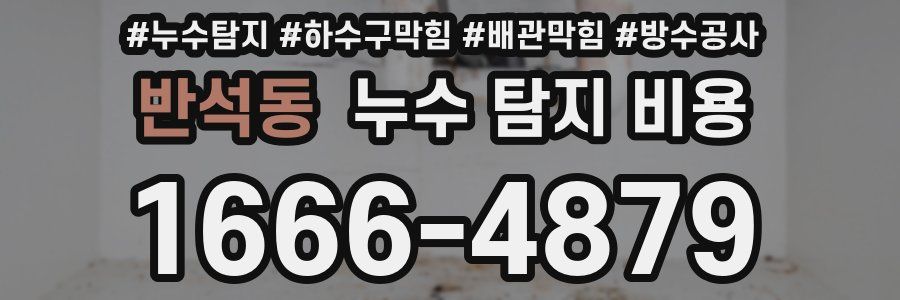 반석동 누수 탐지 비용