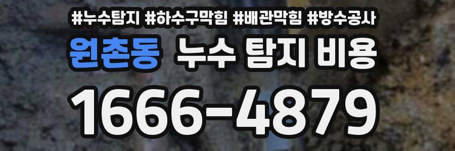 원촌동 누수 탐지 비용