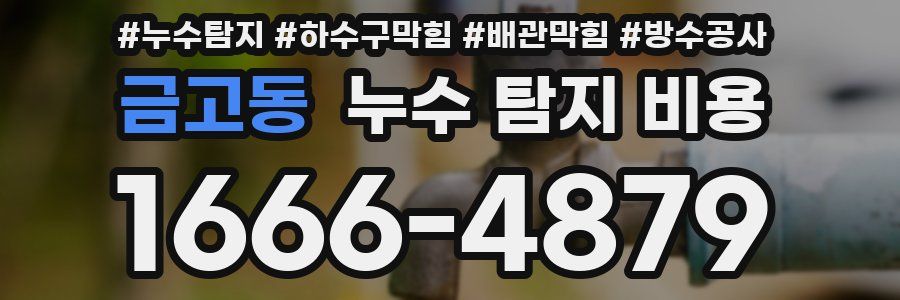 금고동 누수 탐지 비용