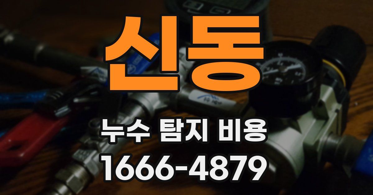신동 누수 탐지 비용