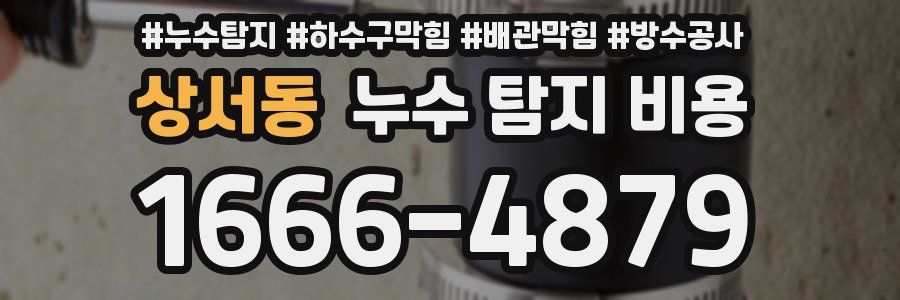 상서동 누수 탐지 비용