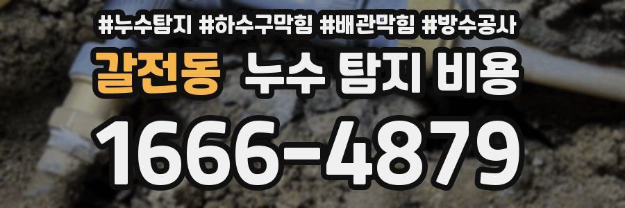 갈전동 누수 탐지 비용