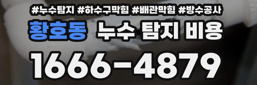 황호동 누수 탐지 비용