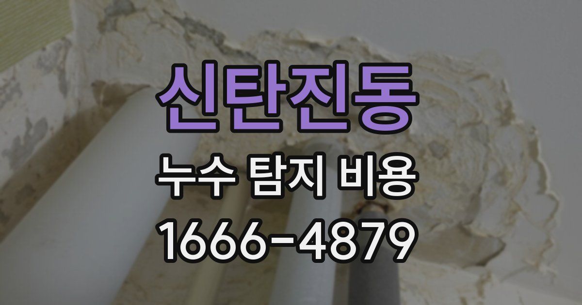 신탄진동 누수 탐지 비용