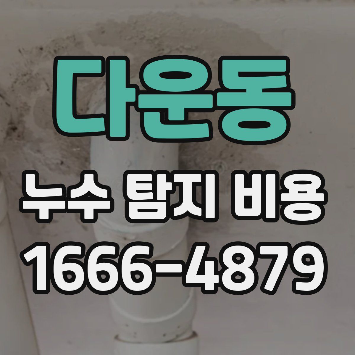 다운동 누수 탐지 비용