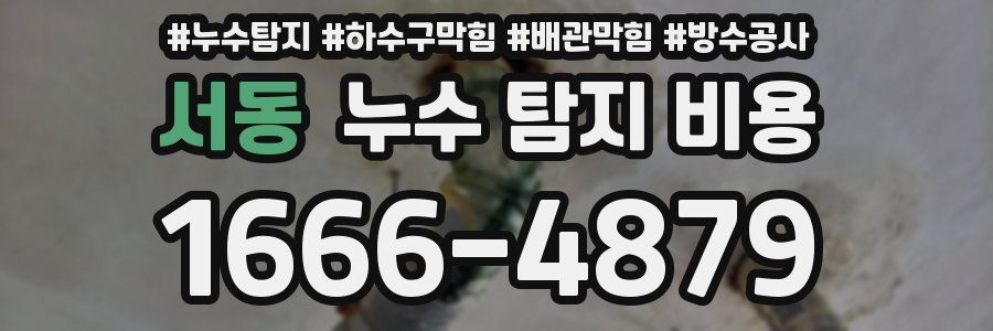 서동 누수 탐지 비용