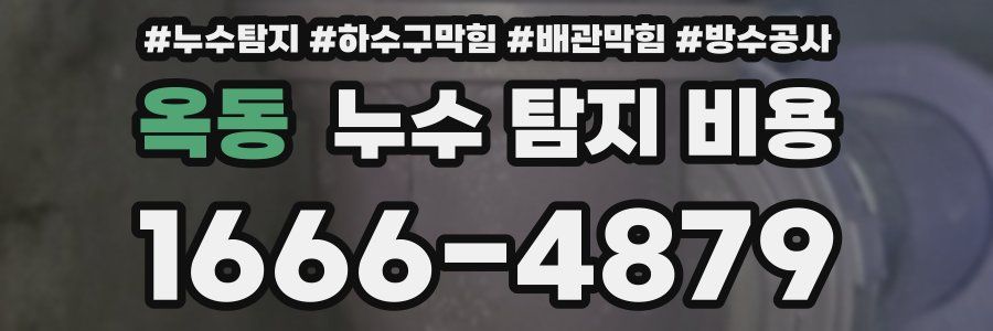 옥동 누수 탐지 비용
