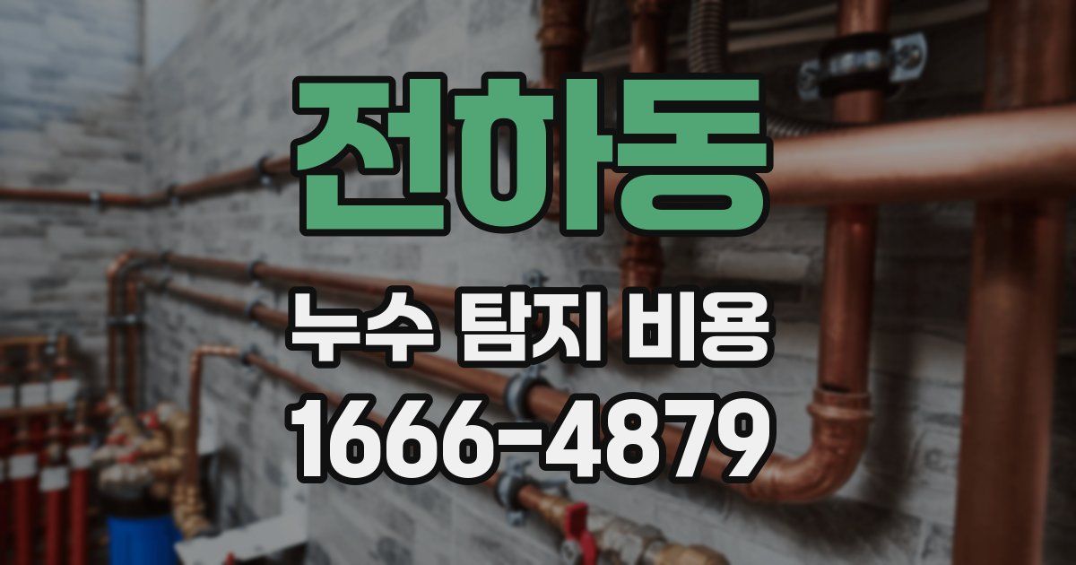 전하동 누수 탐지 비용