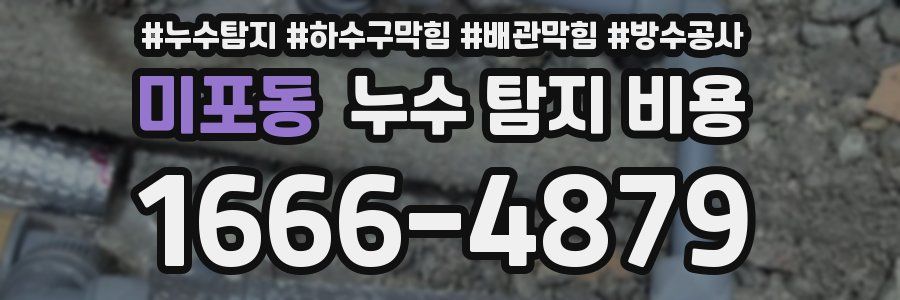 미포동 누수 탐지 비용