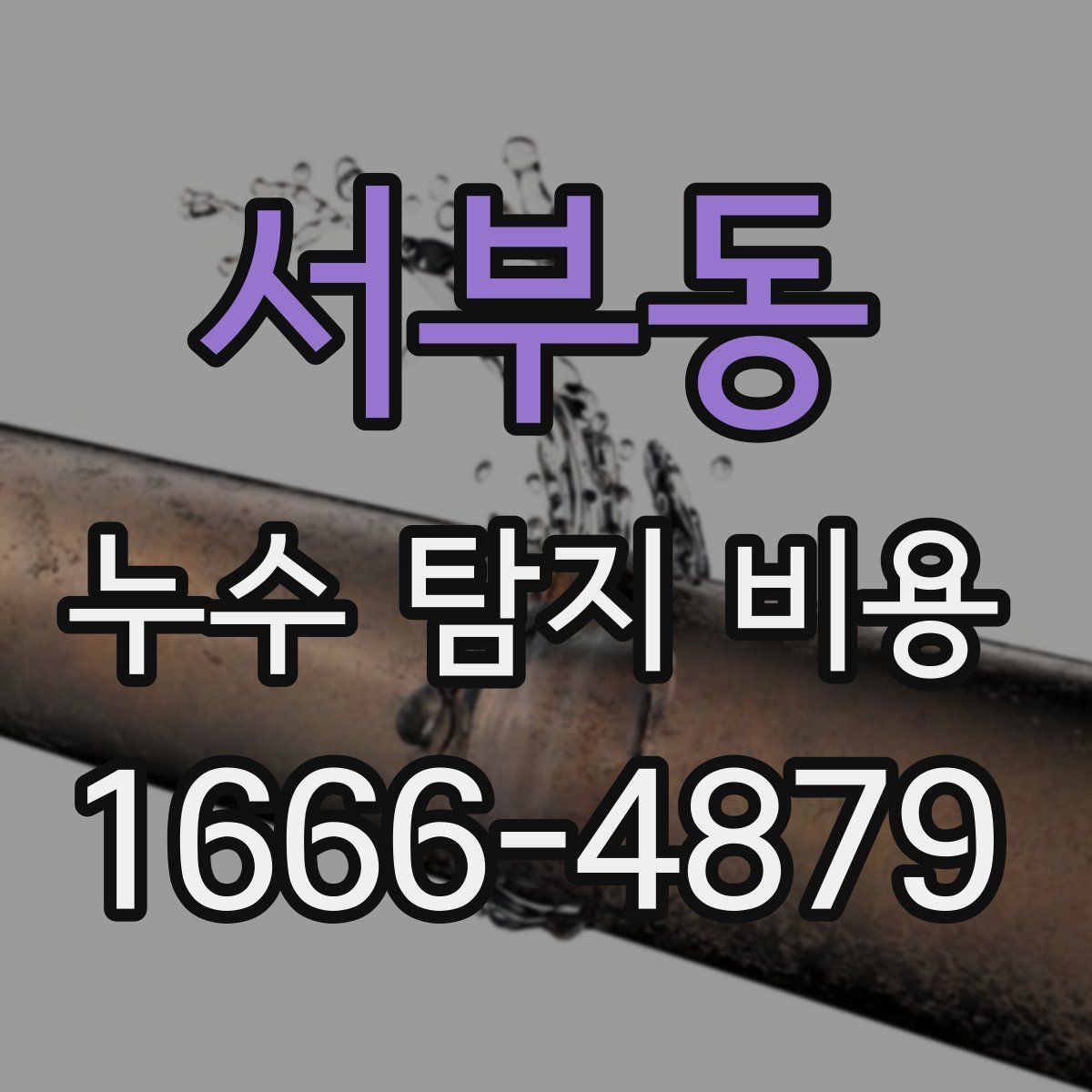 서부동 누수 탐지 비용