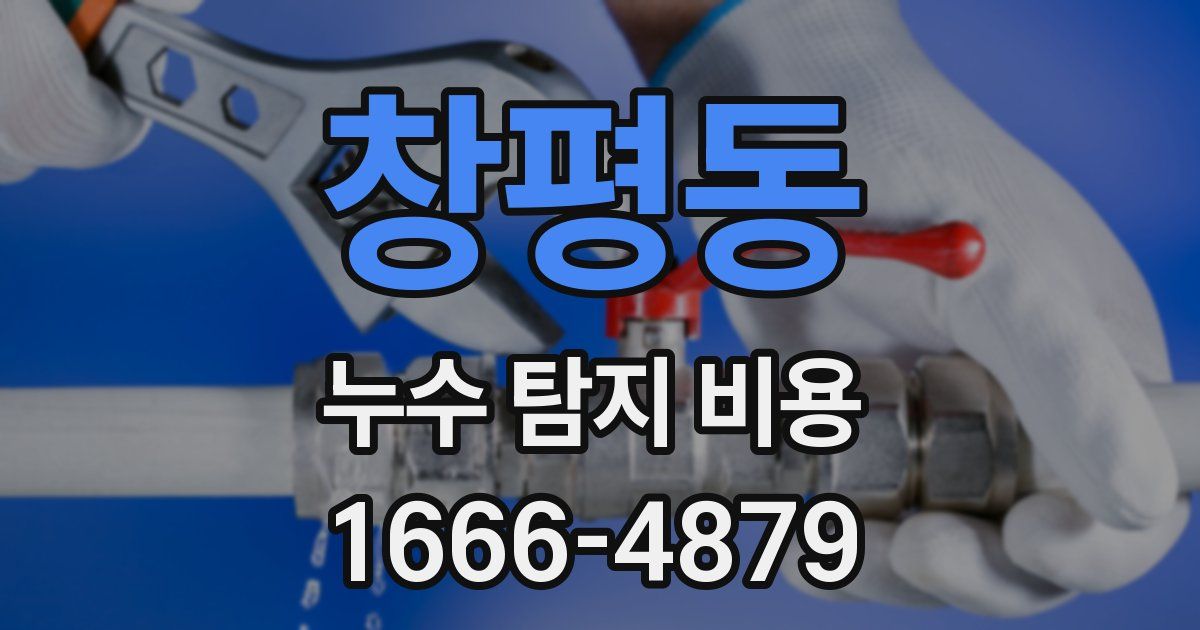 창평동 누수 탐지 비용