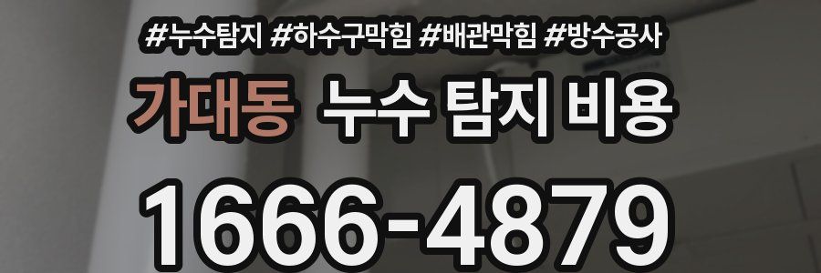 가대동 누수 탐지 비용
