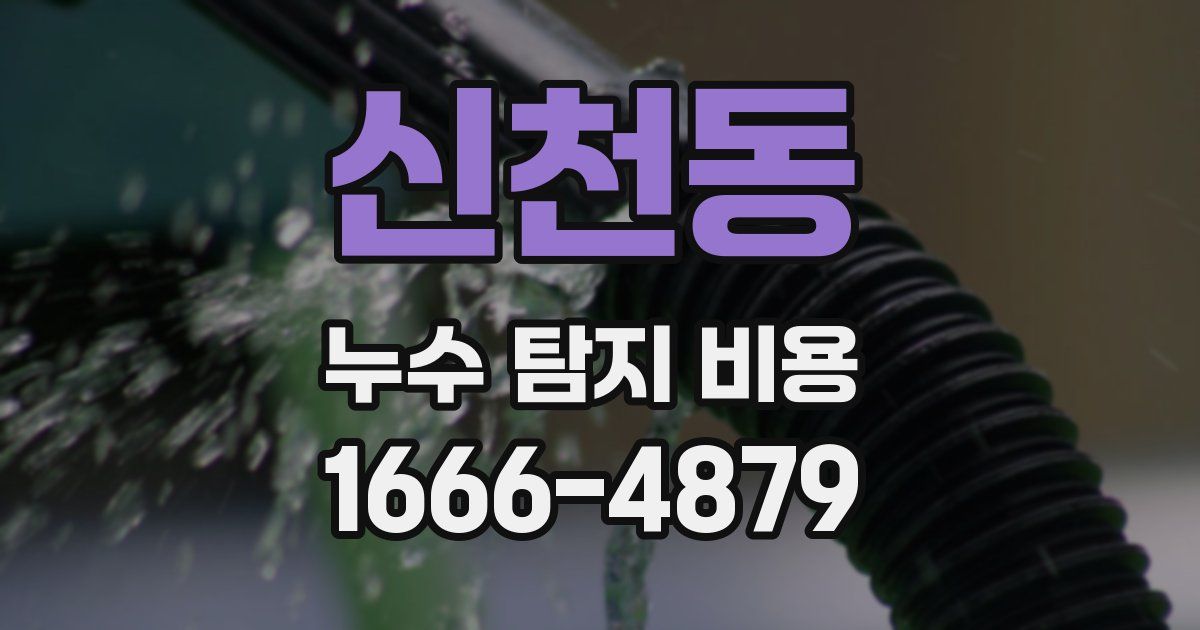 신천동 누수 탐지 비용