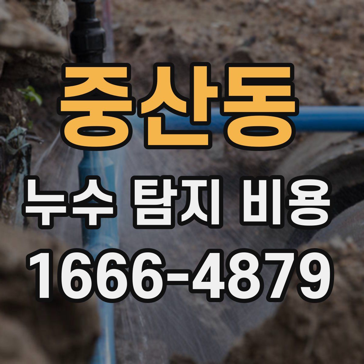 중산동 누수 탐지 비용