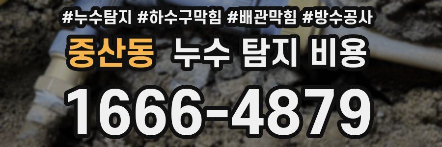 중산동 누수 탐지 비용