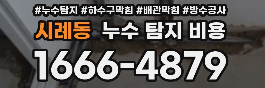 시례동 누수 탐지 비용