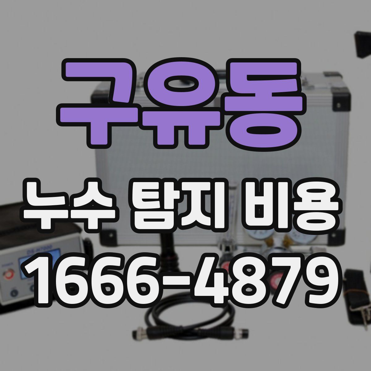 구유동 누수 탐지 비용