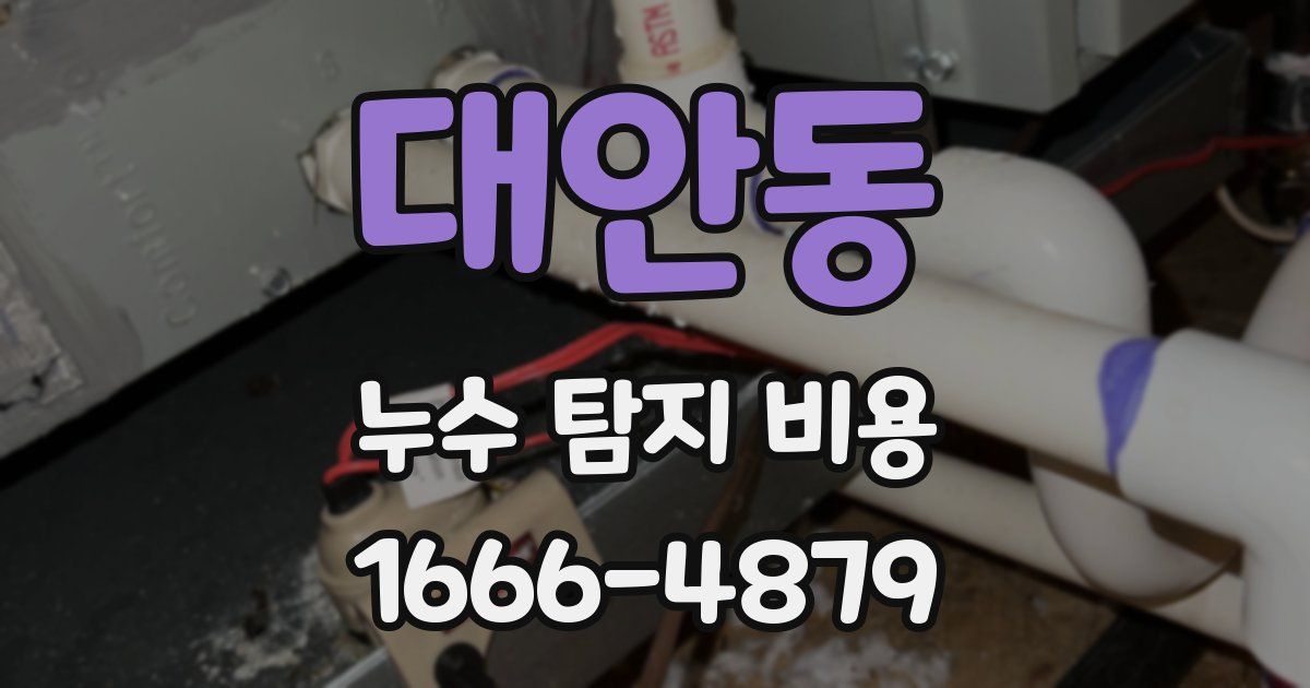 대안동 누수 탐지 비용