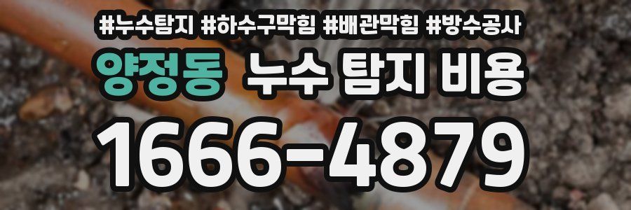 양정동 누수 탐지 비용