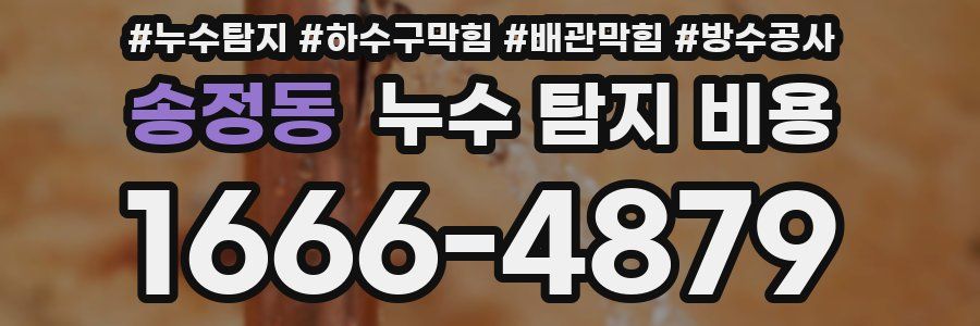 송정동 누수 탐지 비용