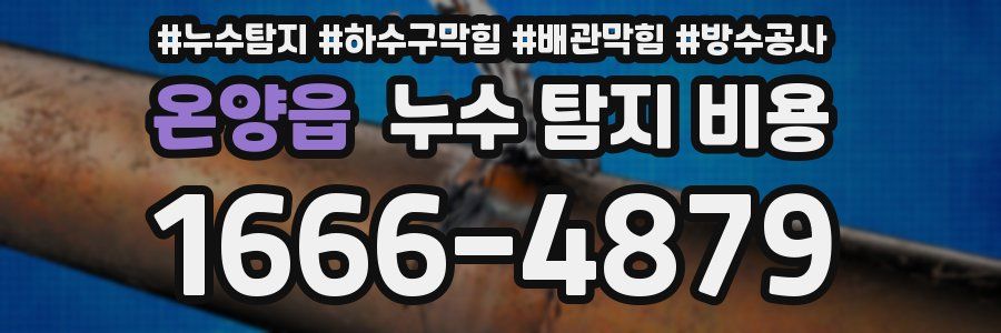 온양읍 누수 탐지 비용