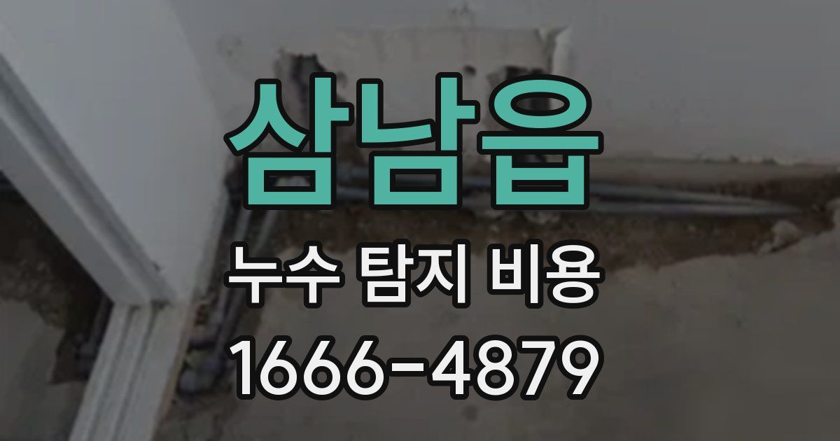 삼남읍 누수 탐지 비용