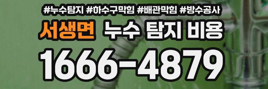 서생면 누수 탐지 비용