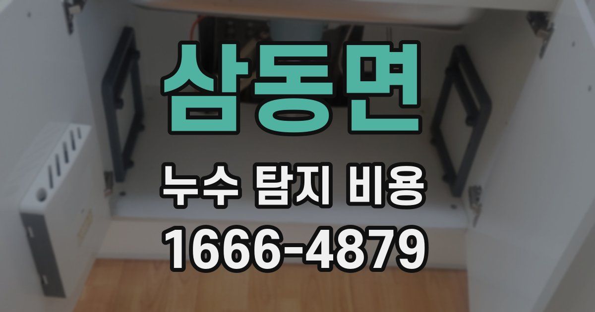삼동면 누수 탐지 비용