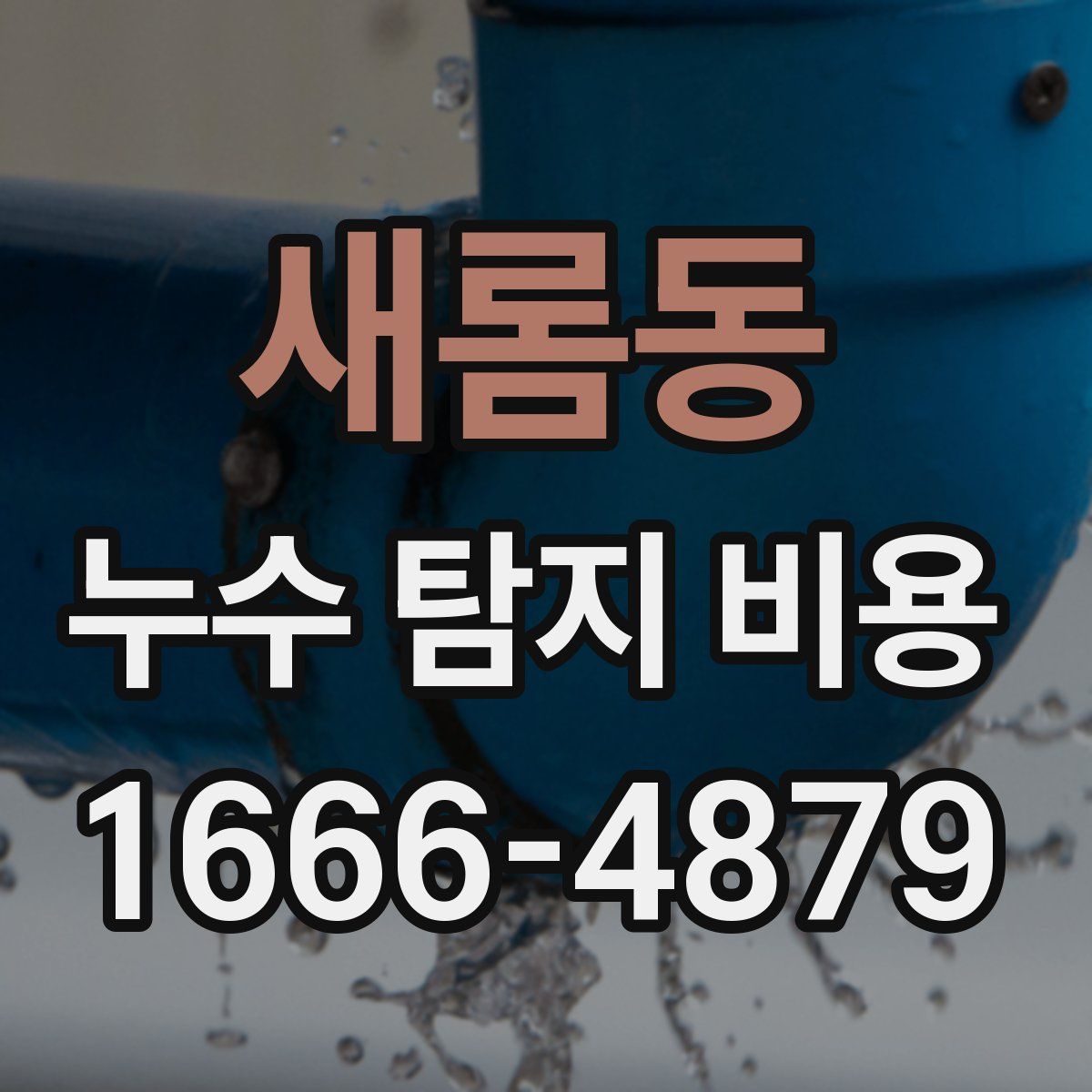 새롬동 누수 탐지 비용