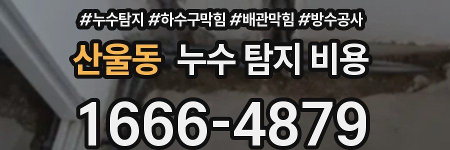 산울동 누수 탐지 비용
