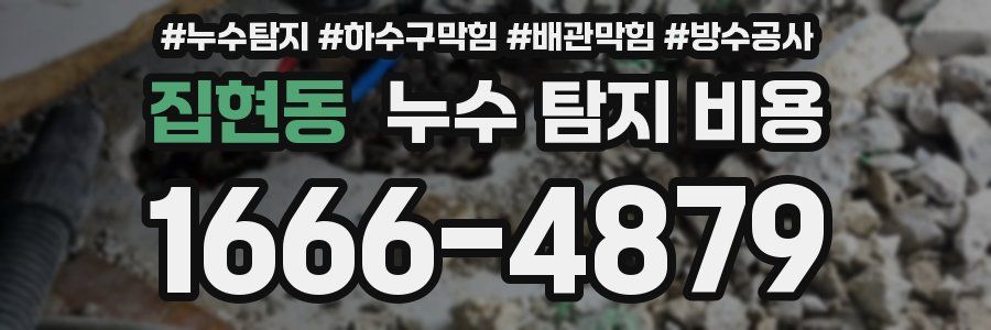 집현동 누수 탐지 비용