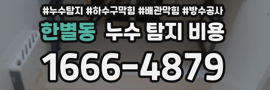 한별동 누수 탐지 비용