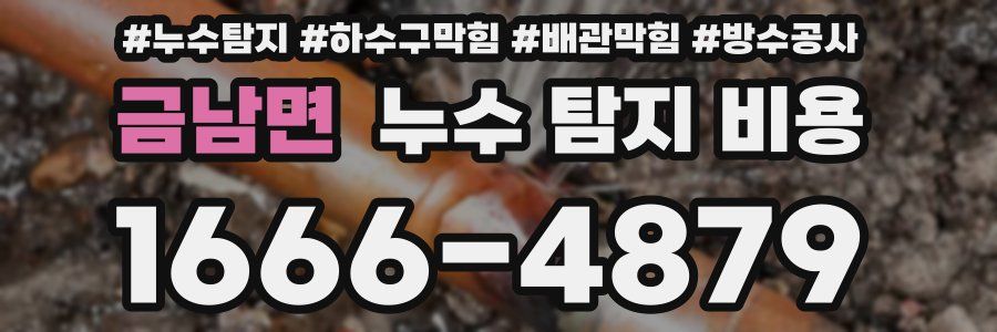 금남면 누수 탐지 비용