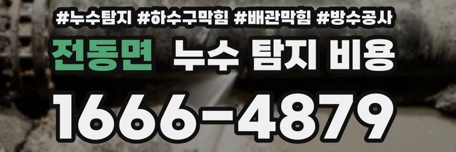 전동면 누수 탐지 비용