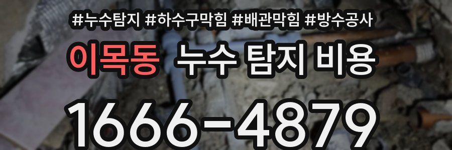 이목동 누수 탐지 비용