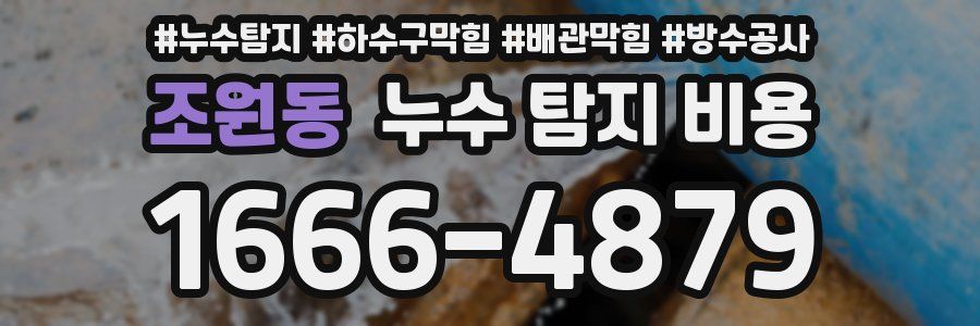 조원동 누수 탐지 비용