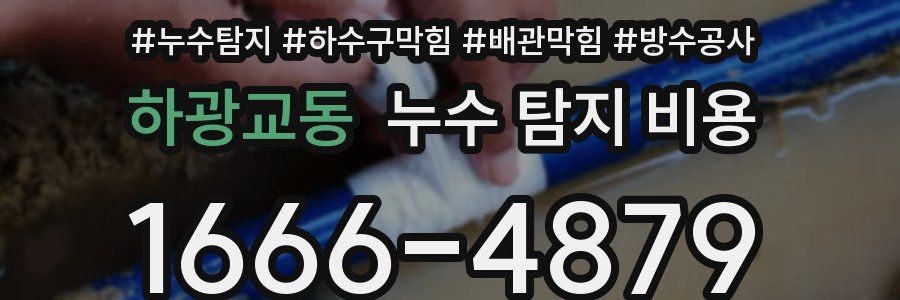 하광교동 누수 탐지 비용
