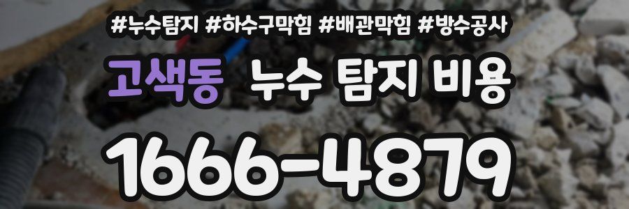 고색동 누수 탐지 비용