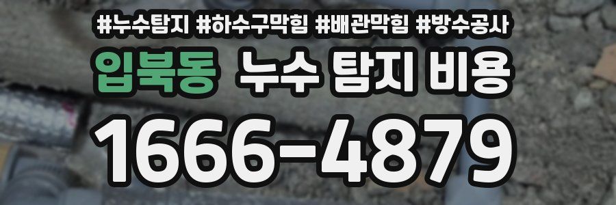 입북동 누수 탐지 비용