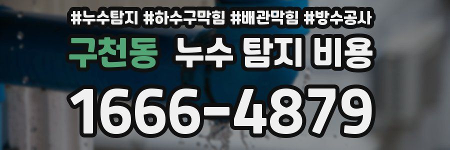 구천동 누수 탐지 비용