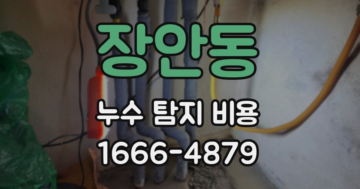 장안동 누수 탐지 비용