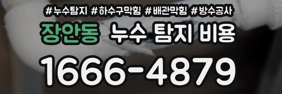 장안동 누수 탐지 비용