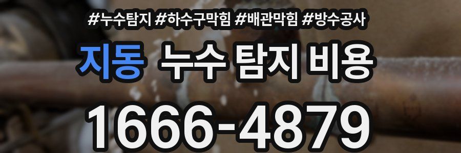 지동 누수 탐지 비용