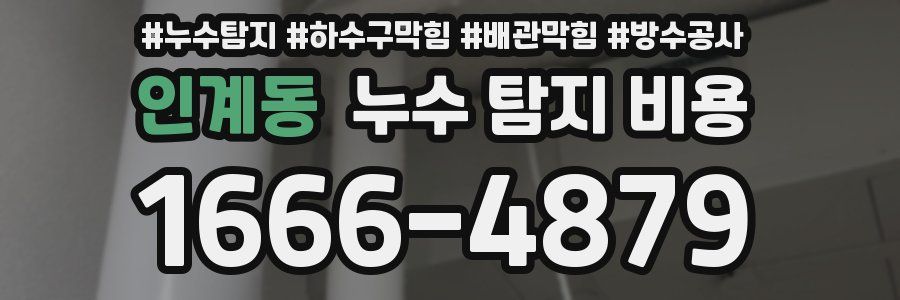 인계동 누수 탐지 비용