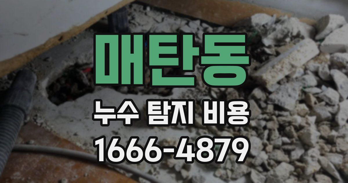 매탄동 누수 탐지 비용