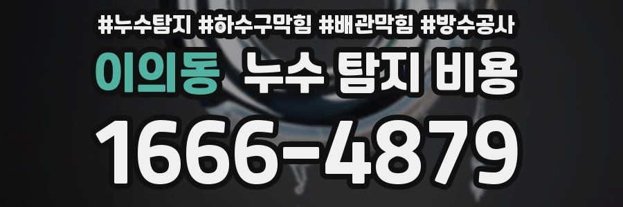 이의동 누수 탐지 비용