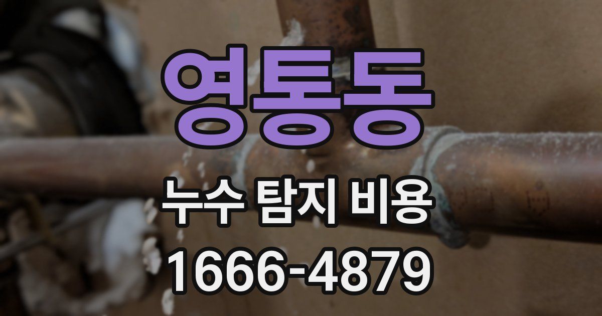 영통동 누수 탐지 비용