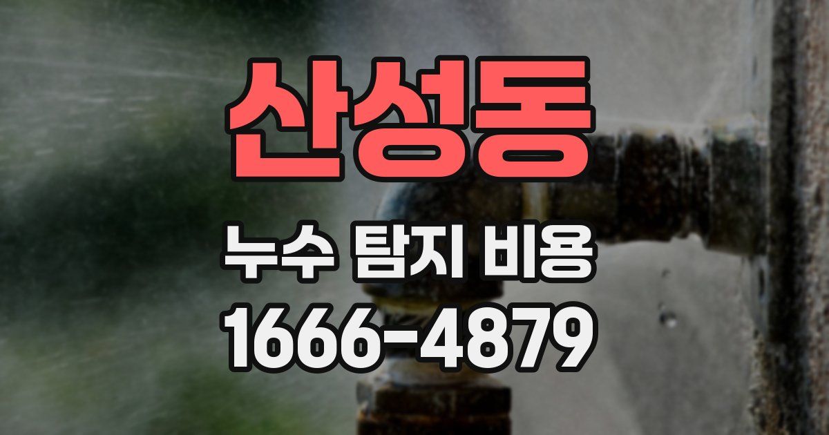 산성동 누수 탐지 비용